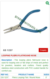 คีมห่วงแบน/รอบจมูก GS เครื่องมือเครื่องประดับ1237สำหรับช่างอัญมณี - Product Image 2