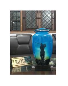 Diseño de lujo Estilo americano Urnas de metal hechas a mano Último recuerdo Suministros funerarios para cenizas de adultos - Product Image 1