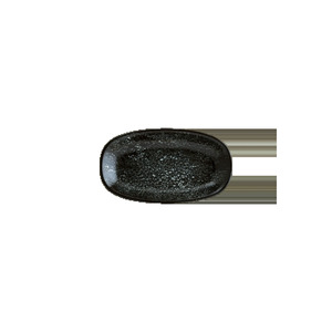 Plato Gourmet Minimalista Cosmos, Diseño Ovalado en Forma de Barco, Color Negro, 24*14 cm - Product Image 1