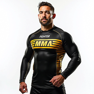 MMA Rash Guards Équipement personnalisé en gros pour les sports de combat Gym Workout Training Fitness Sessions et vêtements athlétiques - Product Image 3