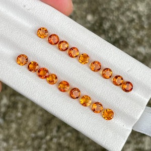 Lote de piedras preciosas sueltas de citrino natural 4mm VVS piedras preciosas amarillas y naranjas piedras preciosas sueltas para la fabricación de joyas, piedra natal de noviembre - Product Image 1