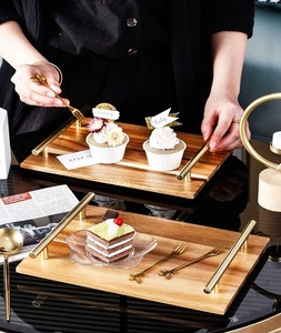 Bandeja de Madera para Servir Café y Té Personalizada al por Mayor 2026 con Asa de f s international - Product Image 3