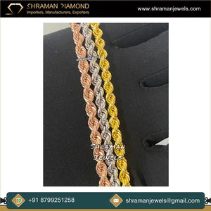 เครื่องประดับคลาสสิกและอเนกประสงค์ สร้อยคอชุบทองคำแท้ 4.5 มม. สำหรับทุกเพศ สร้อยคอเชือกเงินแท้ 925 จากซัพพลายเออร์อินเดีย - Product Image 3