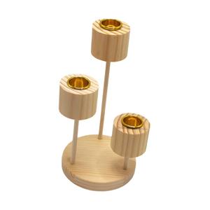 Porte-bougie en bois au style unique, parfait pour offrir en cadeau, améliorer l'intérieur de la maison, décorer les célébrations et l'usage quotidien, en provenance d'Inde - Product Image 1