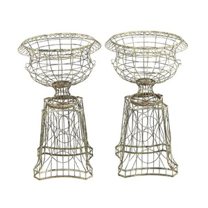 Pot de fleurs rouillés décoratives pour hôtel, jardin, ornements en fleurs, décoration pour la maison - Product Image 1