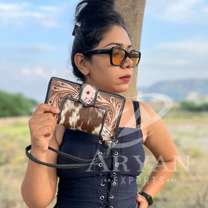 Nouveaux bracelets en cuir de vachette outillés élégants occidentaux embrayages femmes sac à main conçu multi-utilisations nouveau Design portefeuilles occidentaux pour elle - Product Image 1