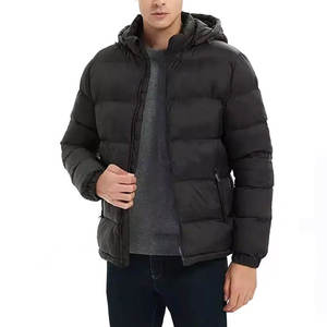 Chaqueta Acolchada con Capucha para Hombre, Abrigo de Invierno Cálido, Forro Suave, Acabado Mate, Cierre Completo, Transpirable, Resistente al Viento, Opción Frontal - Product Image 2