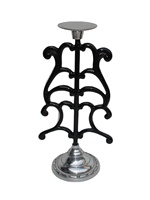 Premium Vintage siyah silindir mum tutucu iki ton Metal zanaat parti dekorasyon mum adak tutucu fantezi tasarım mumluk
