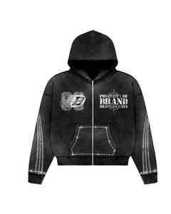 Chándales holgados personalizados Sun Fade Street Style para hombre 100% algodón transpirable y con capucha para atletismo de verano e informales puestas de sol - Product Image 2