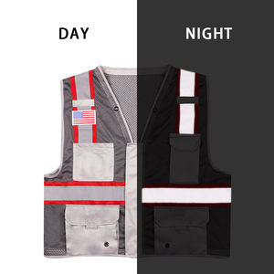 เสื้อกั๊กสะท้อนแสงมีกระเป๋าระบายอากาศได้ดีเสื้อกั๊กซิปด้านหน้า - Product Image 6