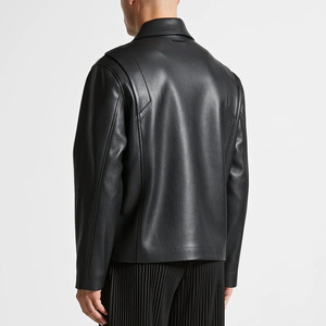 Chaqueta de Cuero Genuino de Piel de Oveja para Hombre, Chaquetas de Cuero de Moda Urbana, Chaqueta de Cuero Personalizada para Hombre en Venta - Product Image 6