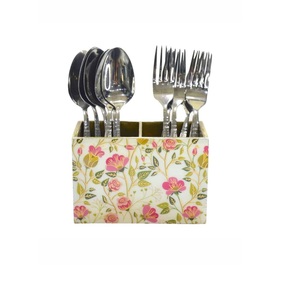 Nuevo Porta Cubiertos de Madera con Diseño Impreso, Organizador de Utensilios de Cocina para Cucharas, Cuchillos y Tenedores, Porta Cubiertos de Madera Personalizado en Venta - Product Image 4