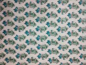 Tissu en coton Jaipuri fait à la main Style Sanganeri avec impression de bloc à la main fil cardé léger femmes filles sacs couvre jupes - Product Image 4