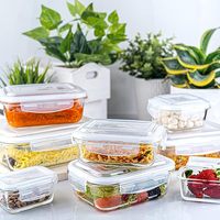 Conteneur de Conservation des Aliments en Verre Rond de Meilleure Qualité avec Couvercle Étanche au Vide, Compatible Micro-ondes et Lave-Vaisselle, Disponible pour la Vente