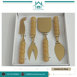 Juego de cuchillos de queso de acero inoxidable SS304 de 4 piezas sostenibles, mango de resina seguro para alimentos, calidad Superior, uso en restaurante de Hotel - Product Image 2