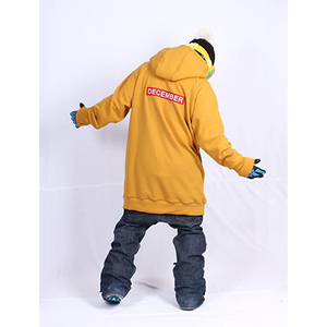 Sweat à capuche long pour homme, hiver, snowboard, ski, motif spécial, coupe oversize, épaules tombantes, personnalisable, 100% coton molletonné - Product Image 3