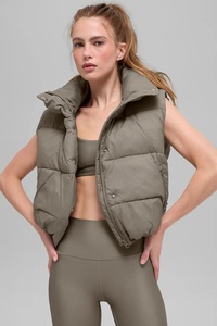 Zipper Puffer Vest Sans Manches avec Logo Avant Personnalisé Hiver Léger Sans Capuche Respirant Street Wear Durable Veste Hommes - Product Image 5