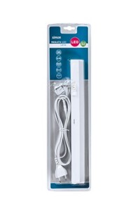 Tira de luz LED enlazable para debajo del gabinete, blanca, 6,4W, 550Lm, blanco frío, Simon (IL230009) - Product Image 1