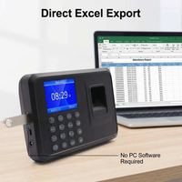 Máquina Biométrica de Control de Asistencia con Huella Dactilar F01H, Reloj de Control de Horas para Empleados, Sin Necesidad de Software, Descarga de Reportes por USB a Excel