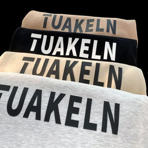 Sudaderas con capucha unisex de algodón con serigrafía personalizada logotipo personalizado Puff estampado pulóver hombres sudaderas con capucha de talla grande moda sudaderas con capucha sólidas - Product Image 2