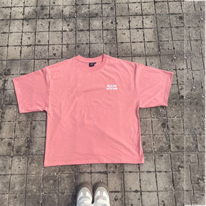 เสื้อครอปผ้าฝ้ายโอเวอร์ไซส์สำหรับผู้ชาย260กล่องน้ำหนักมากเสื้อผ้าฝ้าย100% สะพายไหล่ - Product Image 1