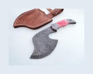 Couteau de chasse à lame fixe de qualité supérieure, fait à la main, en acier Damas, manche en bois, personnalisable, OEM, pour l'extérieur - Product Image 4