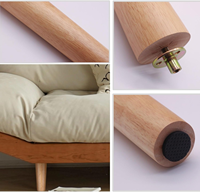 Pieds de canapé modernes en bois de caoutchouc robustes et durables pour hôpital, cuisine, salon, chambre, extérieur, atelier, lit, table basse – Installation facile
