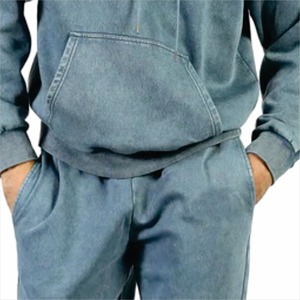 Ensemble pantalon de jogging et sweat à capuche au design personnalisé Survêtements décontractés Pullover Acid Wash Tracksuits - Product Image 5