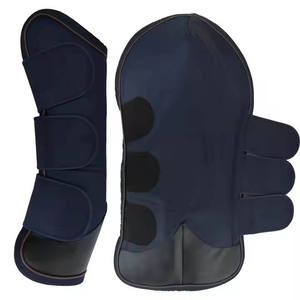 Bottes de tendon en néoprène pour chevaux Bottes de protection des jambes Enveloppes de cheval de sécurité avec fourrure Équitation Équipement vétérinaire équin - Product Image 5
