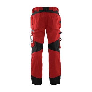 Pantalon cargo noir haute visibilité avec poches pour genouillères, vêtements de sécurité réfléchissants pour adultes, fabrication industrielle, vêtements de travail - Product Image 6