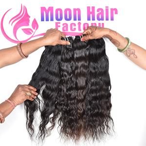 Latest Price 100% Natural Indian Remy Human Hair wavy Extensions Raw Hair Top Manufacturers & Suppliers From India-Order <b>Now</b>! - Product Image 1