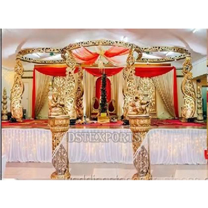 Decoración Exclusiva para Mandap de Boda en Nigeria, Nueva Llegada, Grandiosas Bodas Británicas, Instalaciones Portátiles de Mandapam, Fabricantes de Fábrica en Sídney - Product Image 3