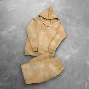 Chándal con diamantes de imitación para hombre, servicio OEM, fabricante de ropa, logotipo personalizado, sudadera con cremallera y chándal de chándal para hombre - Product Image 6