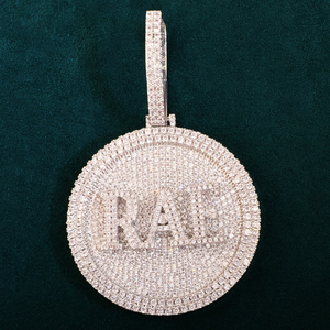 Collar Personalizado con Diamante Moissanite, Medallón Giratorio de Oro para Hombre, Acabado en Plata de Ley, Joyería Hip Hop - Product Image 4