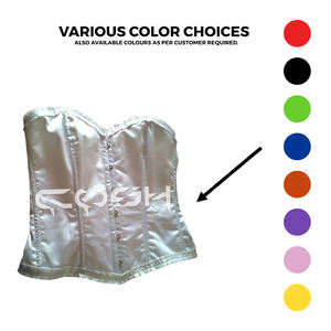 Elegante Corsé de Novia Blanco de Satén con Adorno de Volantes, Proveedor y Fabricante de Pakistán - Product Image 3