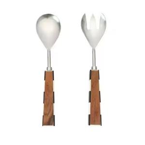 Nouveauté : Ensemble de serveurs à salade avec impression émaillée, design décoratif sur la poignée, pour salade, soupe, fruits épicés, mélange et service - Product Image 5