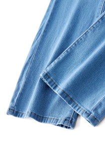 Women's Trendy Asymmetric Flared Curvy Jeans High Waisted Pull-On Slim Denim Pants in Plus Size Casual and Streetwear Style - Product Image 6