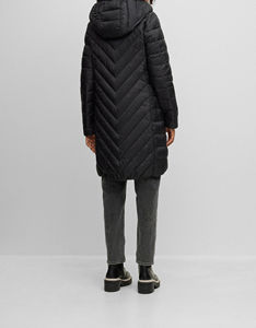 2025 Top vendeur de haute qualité femmes OEM fabriqué en usine doudoune imperméable mince grande taille Long col montant coton matelassé - Product Image 6