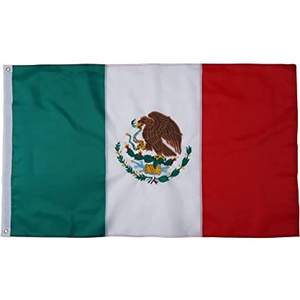 Paquete de 2 Banderas de México de 3x5 pies para Exteriores, Banderas Nacionales Mexicanas Bordadas de Doble Cara Hechas en EE. UU., Poliéster 210D de Alta Resistencia - Product Image 5