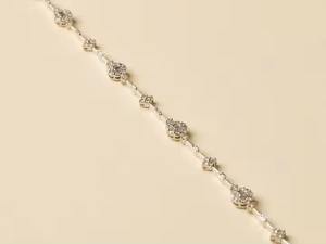 Holograma de pulsera de moissanita con diseño de diamante de oro rosa macizo de 18 quilates con patrón de corona clásico para regalos y fiestas - Product Image 2