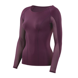 Nouveautés Hiver Automne Active Wear Manteau Minceur Corps Femmes À Manches Longues Compression Doux Culture À Séchage Rapide Rembourré Yoga T-shirt - Product Image 1
