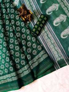 Saree en coton et lin pour femmes avec chemisier Indian Bollywood Designer Beautiful Sari lin saree Indian & Pakistanais Clothing - Product Image 4