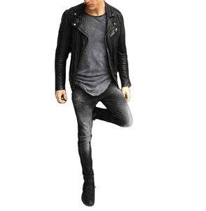 Nouvelle arrivée, vestes en cuir pour hommes, tailles plus grandes, style streetwear, toile écologique, imperméable, pour utilisation en plein air, moto, OEM - Product Image 1