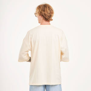 Camisetas bordadas de cuello redondo de alta calidad para hombre, 100% algodón, precio bajo, hombro caído de gran tamaño, 220 gramos, directo de fábrica, Tailandia - Product Image 3