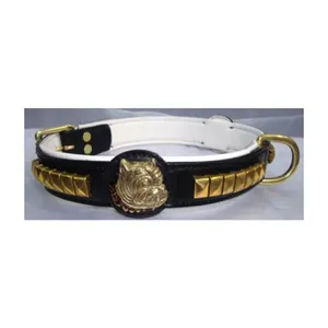 Exporter of Top Most Selling Good Quality 100% Genuine Leather Material Handmade Comfy Dog Collars Pet Accessories
