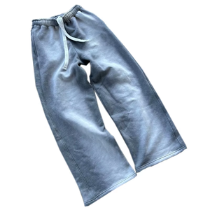 2025 Wholesale Cotton Baggy Sweatpants <b>Men</b> Lightweight Mid <b>Waist</b> <b>Elastic</b> <b>Waist</b> <b>Jeans</b> Heavy Stitching Straight Curved Striped - Product Image 6