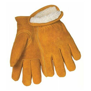 Guantes de Trabajo de Cuero Vacuno de Alta Calidad, Guantes de Conducción de Seguridad con Banda Elástica y Logotipo Personalizado al por Mayor - Product Image 2