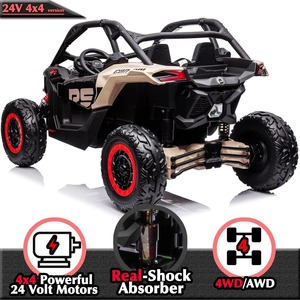 Coche de juguete eléctrico con licencia <span class=keywords><strong>BRP</strong></span> X3 24V para niños, UTV de 2 plazas, 23.4 de ancho, con control remoto, 4WD, buggy todoterreno, vehículo eléctrico SxS - Product Image 4