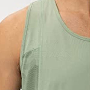 เสื้อกล้ามสำหรับผู้ชายผ้าคอตตอนโพลีเอสเตอร์ผ้าแห้งเร็ว - Product Image 4