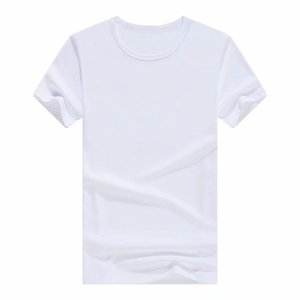 Venta caliente Color sólido OEM logo personalizado poliéster en blanco hombres manga corta Camiseta liso sublimación secado rápido camiseta para hombres - Product Image 3
